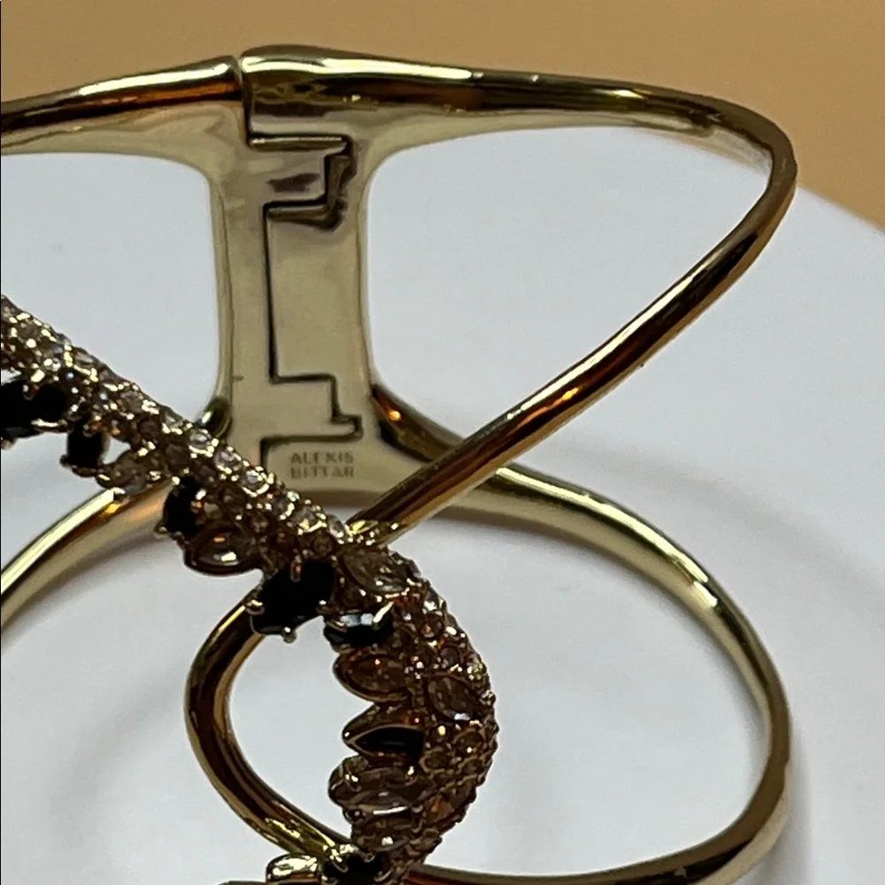 Alexis Bittar Miss Havisham Jagged Marquis Overlapping Hinge Cuff $345